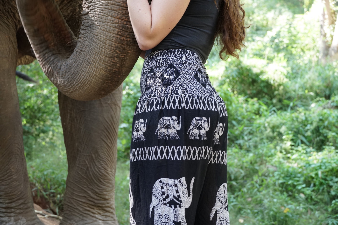 Thai pants elephant, black, red, navy blue, sea green