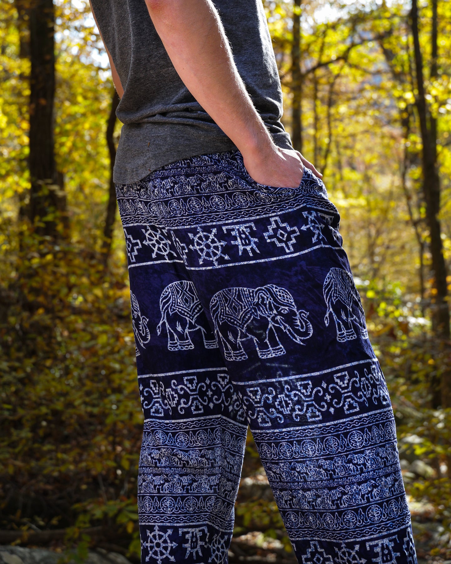 Compass Elephant Pants-Blue – The Elephant Temple